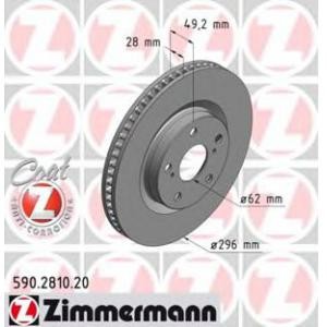 спирачен диск ZIMMERMANN 590.2810.20