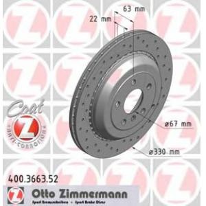 спирачен диск ZIMMERMANN 400.3663.52