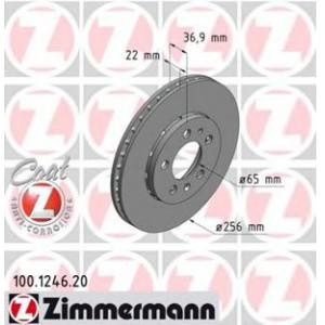 спирачен диск ZIMMERMANN 100.1246.20