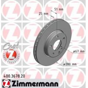 спирачен диск ZIMMERMANN 400.3678.20