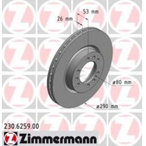 спирачен диск ZIMMERMANN 230.6259.00 