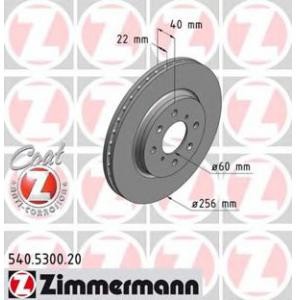 спирачен диск ZIMMERMANN 540.5300.20