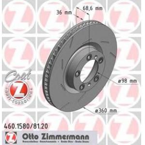 спирачен диск ZIMMERMANN 460.1580.20