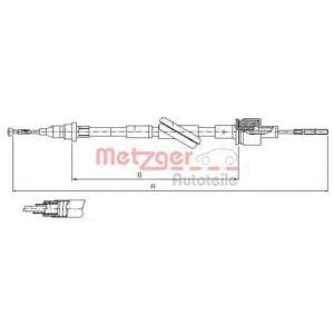 въжен механизъм, задействане на съединителя METZGER 10.2444 