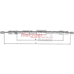 жило за ръчна спирачка METZGER 10.4571 