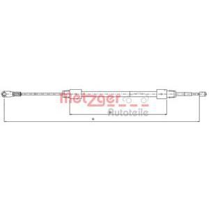 жило за ръчна спирачка METZGER 10.9321 