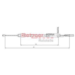 жило за ръчна спирачка METZGER 10.9327