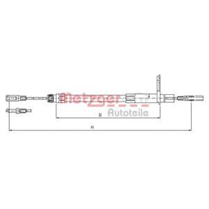 жило за ръчна спирачка METZGER 10.9431 