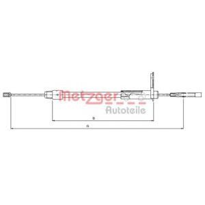 жило за ръчна спирачка METZGER 10.9435 