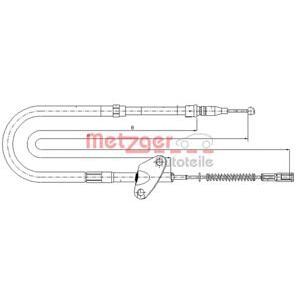 жило за ръчна спирачка METZGER 10.9872