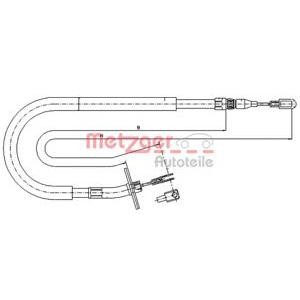 жило за ръчна спирачка METZGER 10.9878