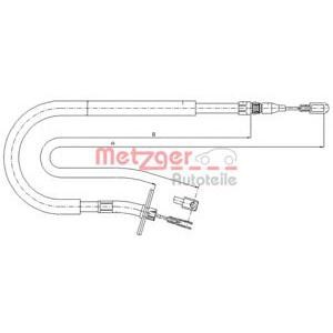 жило за ръчна спирачка METZGER 10.9879