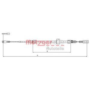 жило за ръчна спирачка METZGER 10.9881 
