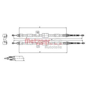 жило за ръчна спирачка METZGER 11.5456