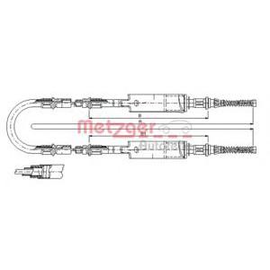 жило за ръчна спирачка METZGER 11.5662 