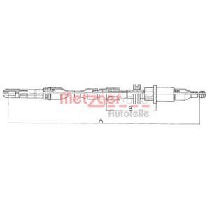 жило за ръчна спирачка METZGER 11.584