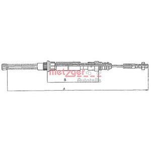 жило за ръчна спирачка METZGER 11.606 