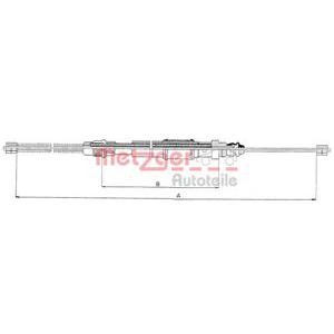 жило за ръчна спирачка METZGER 11.6594 