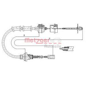 въжен механизъм, задействане на съединителя METZGER 1172.5 