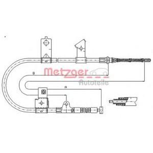жило за ръчна спирачка METZGER 17.0001 