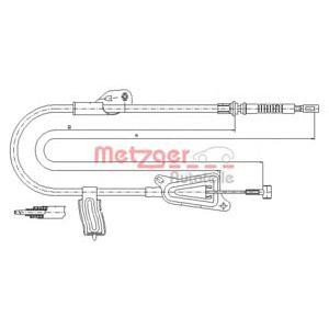 жило за ръчна спирачка METZGER 17.0126 