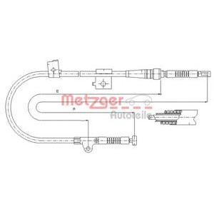 жило за ръчна спирачка METZGER 17.0216 