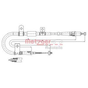 жило за ръчна спирачка METZGER 17.2551 