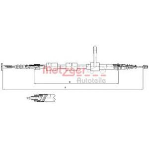 жило за ръчна спирачка METZGER 251.33