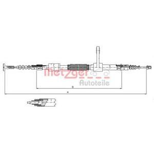 жило за ръчна спирачка METZGER 251.34