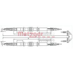 жило за ръчна спирачка METZGER 11.5858 
