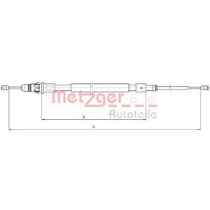 жило за ръчна спирачка METZGER 10.4717 