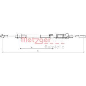 жило за ръчна спирачка METZGER 10.4723 