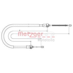 жило за ръчна спирачка METZGER 10.6890 