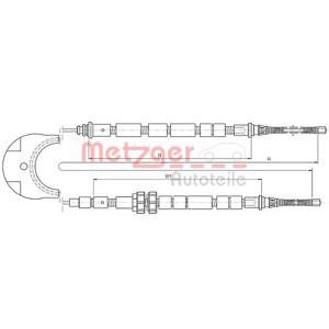 жило за ръчна спирачка METZGER 10.5333