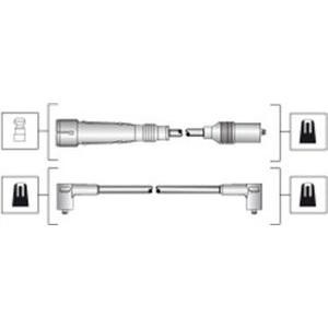 кабели за свещи - комплект запалителни кабели MAGNETI MARELLI 941318111283