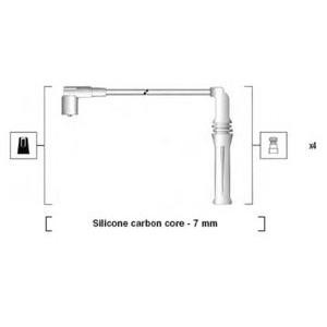 кабели за свещи - комплект запалителни кабели MAGNETI MARELLI 941365040927 
