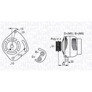 алтернатор MAGNETI MARELLI 063321863010 