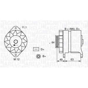 алтернатор MAGNETI MARELLI 063321044010 