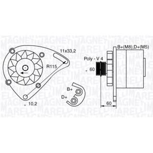 алтернатор MAGNETI MARELLI 063321600010 