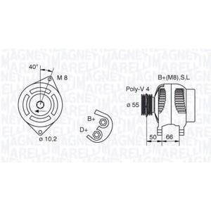 алтернатор MAGNETI MARELLI 063321607010 