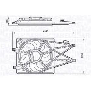 вентилатор, охлаждане на двигателя MAGNETI MARELLI 069422457010