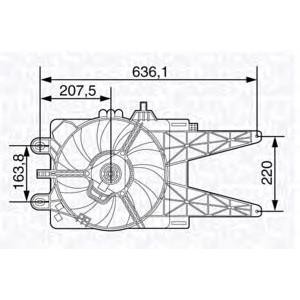 вентилатор, охлаждане на двигателя MAGNETI MARELLI 069422478010