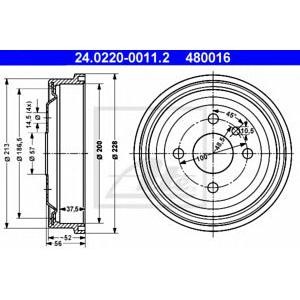 спирачен барабан ATE 24.0220-0011.2