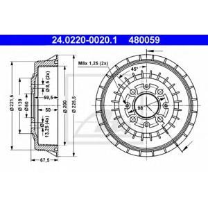 спирачен барабан ATE 24.0220-0020.1 
