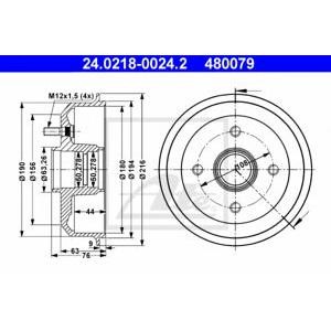 спирачен барабан ATE 24.0218-0024.2 