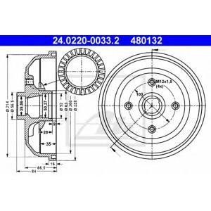 спирачен барабан ATE 24.0220-0033.2 