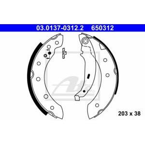 комплект спирачни челюсти ATE 03.0137-0312.2 