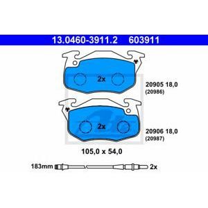 накладки ATE 13.0460-3911.2 