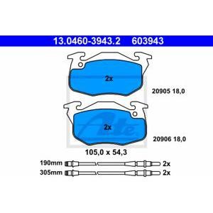 накладки ATE 13.0460-3943.2 