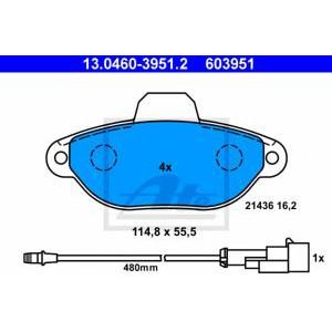 накладки ATE 13.0460-3951.2